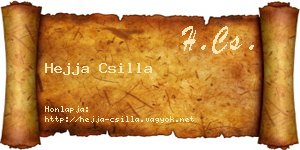 Hejja Csilla névjegykártya