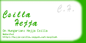 csilla hejja business card